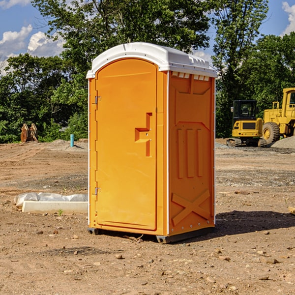 can i customize the exterior of the porta potties with my event logo or branding in Lazy Y U